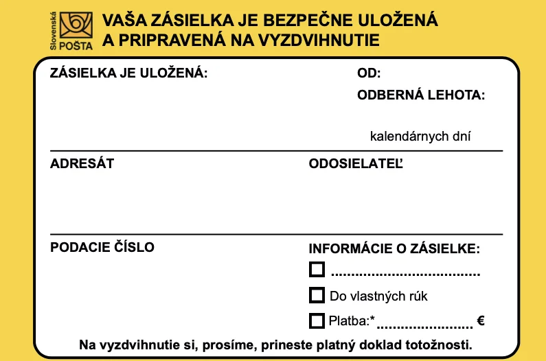 Slovenská pošta: Žltý lístok sa mení. Prináša praktický návod namiesto stresu