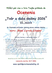 Spolok pre obnovu dediny vyhlasuje 2. ročník Ocenenia „Tvár a duša dediny 2026“